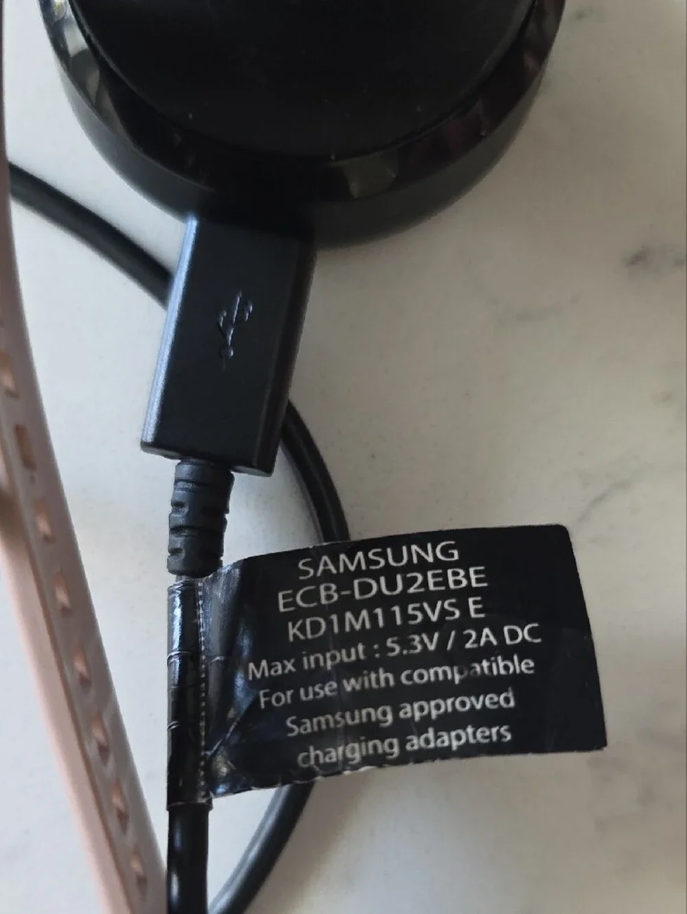 Samsung Gold Smartwatch with Blush Pink Band